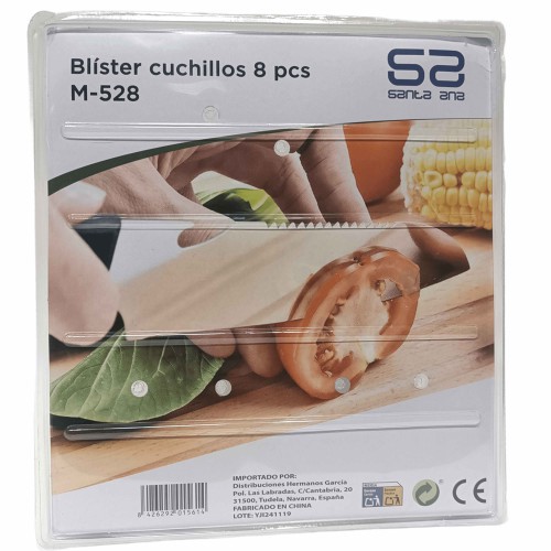 Blister cuchillos 8 pcs Ref. 528