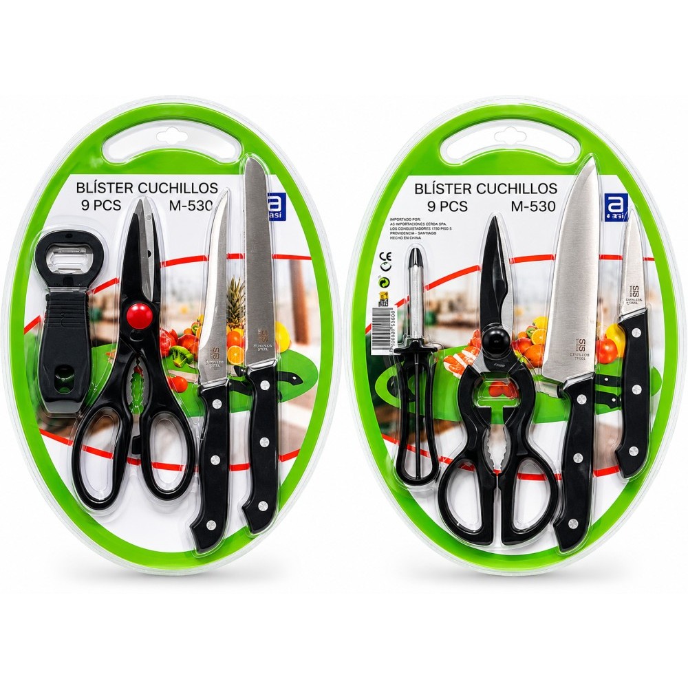 Blíster cuchillos 9 pcs Ref. 530