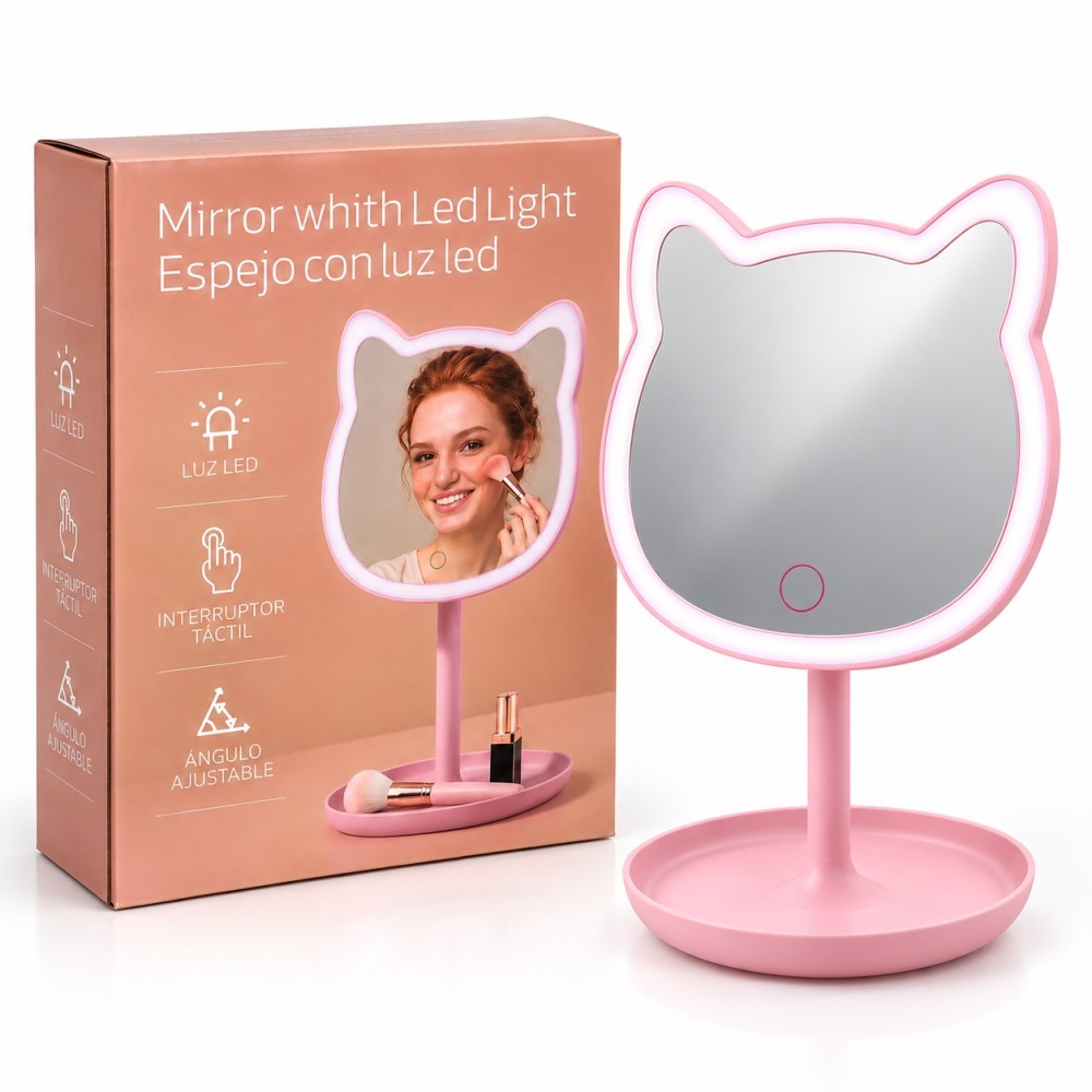 Espejo Luz LED Kitten E-2259